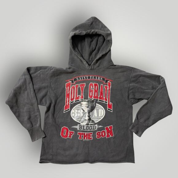 SAINT MICHAEL X DENIM TEARS HOLY GRAIL HOODIE - BLACK sz L - Picture 1 of 16